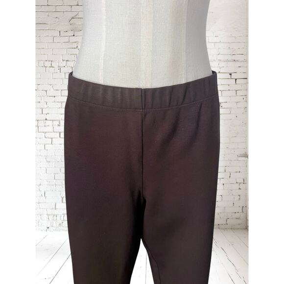 St. John Sport Womens Classic Logo Brown Pull On Stretch Work Pants Sz L - Picture 3 of 8